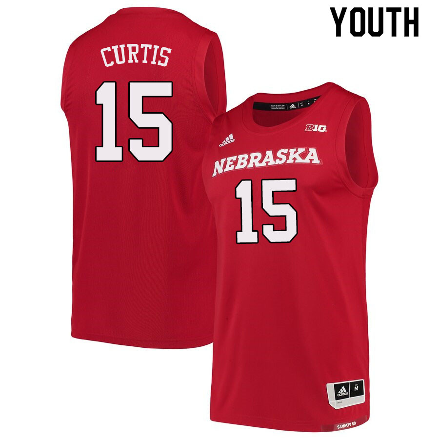 Youth #15 Samari Curtis Nebraska Cornhuskers College Basketball Jerseys Sale-Scarlet